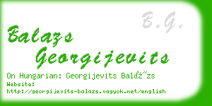 balazs georgijevits business card